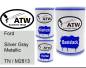 Preview: Ford, Silver Gray Metallic, TN / M2813: 500ml Lackdose + 500ml Klarlack + 250ml Härter - Set, von ATW Autoteile West.
